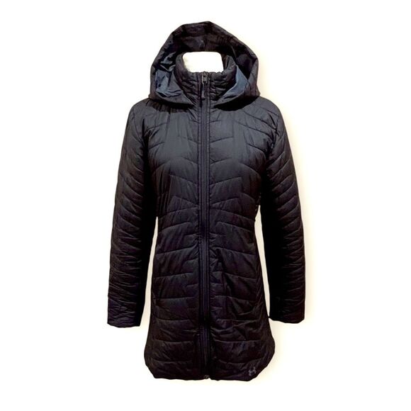 Under Armour Black ColdGear Reactor Parka Size Small - Picture 2 of 16
